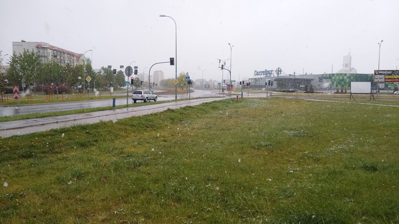 Białystok. W maju spadł śnieg
