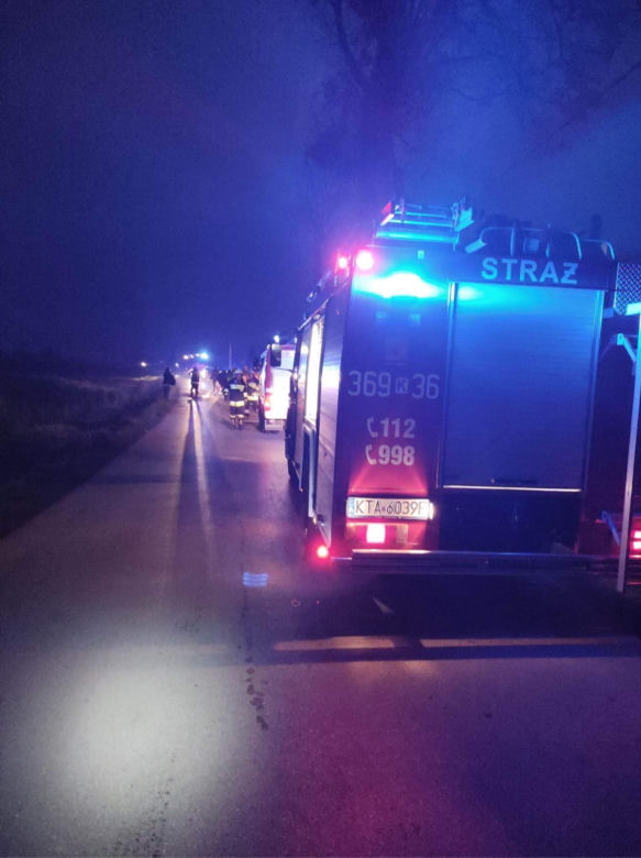Miechowice Wielkie. Huknął w przydrożne drzewo! Z bmw został wrak