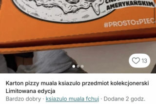 Pudełka po pizzy Książula wystawione na aukcjach za grubą kasę! Kto to kupi?