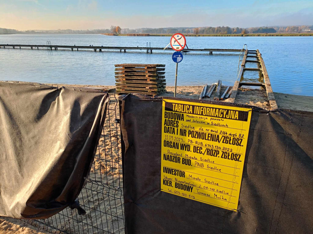 Remont molo nad siedleckim zalewem ma potrwać do końca 2023 roku