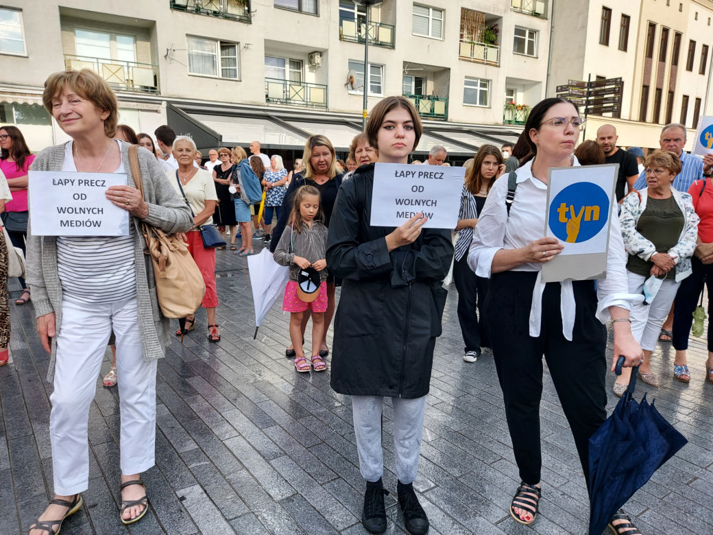 Opole przeciwko "lex TVN". Protest na pl. Wolności [10.08.21 r.]