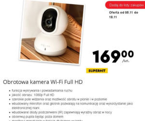 Obrotowa kamera Wi-Fi MELINK - cena: 169 zł.