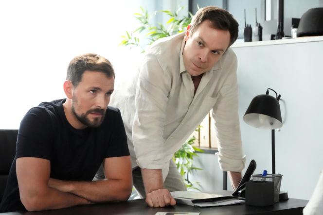 Barwy szczęścia odc. 3318. Marcin Kodur (Oskar Stoczyński), Majak (Łukasz Borkowski)