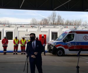 Płock. Tak wygląda szpital polowy! Prezes PKN Orlen oprowadzał dziennikarzy [ZDJĘCIA]
