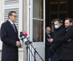 Premier Mateusz Morawiecki w Pałacu Elizejskim