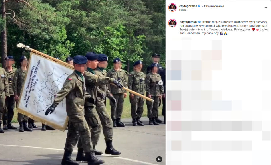 Edyta Górniak- syn chce oddać życie za Polskę