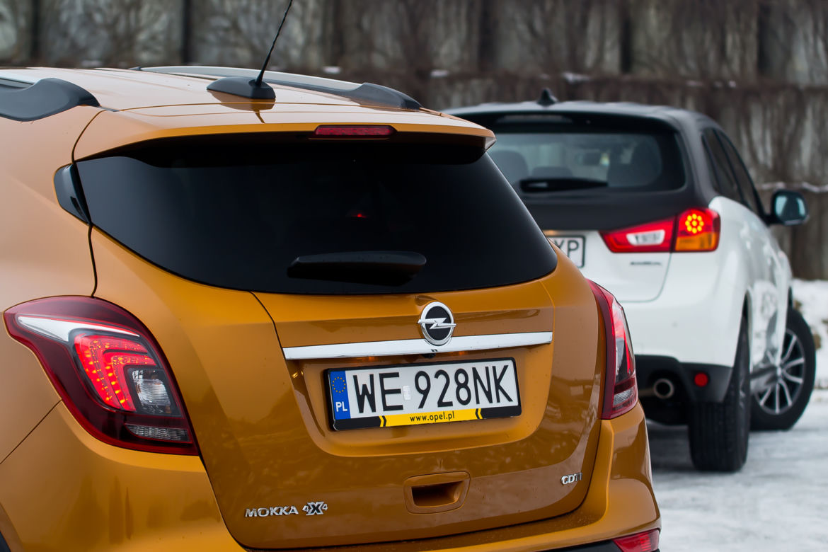 Mitsubishi ASX 1.6 MIVEC 2WD Invite vs. Opel Mokka X 1.6 CDTi 136 KM 4x4 Elite
