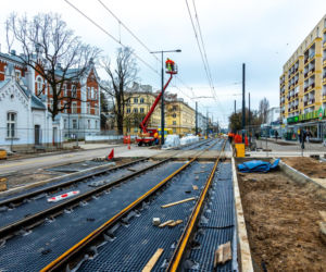 Tramwaj wzdłuż ul. Rakowieckiej w Warszawie - budowa
