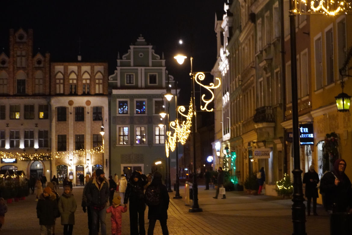 Poznań na wieczór przed Wigilią