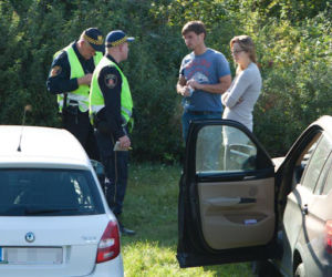 Małgorzata Socha rozjechała trawnik i dostała mandat