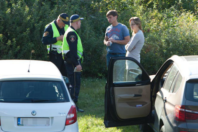 Małgorzata Socha rozjechała trawnik i dostała mandat