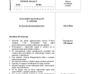 Arkusz rozszerzony chemia matura 2014