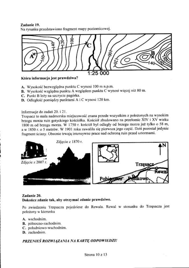 Egzamin gimnazjalny 2012 - CZĘŚĆ PRZYRODNICZA: GEOGRAFIA, FIZYKA, CHEMIA, BIOLOGIA 25.04.2012 - ROZWIĄZANIA, ODPOWIEDZI, ARKUSZE. Test gimnazjalny 2012