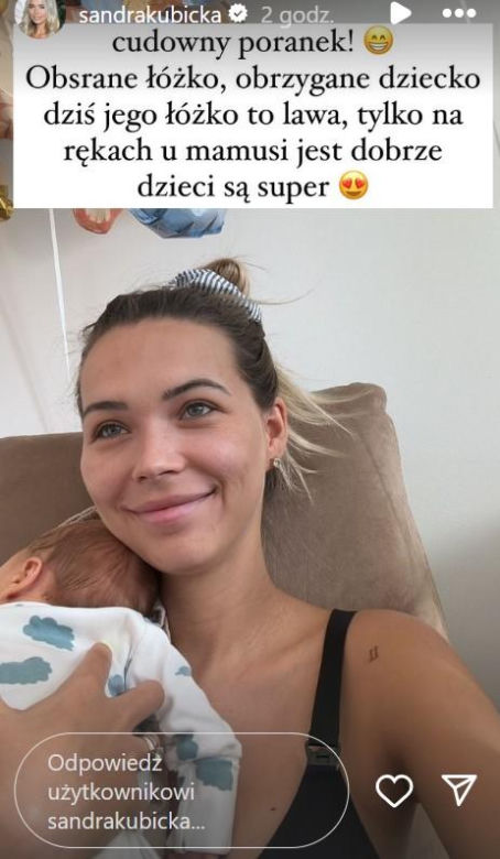 Sandra Kubicka z synem Leonardem