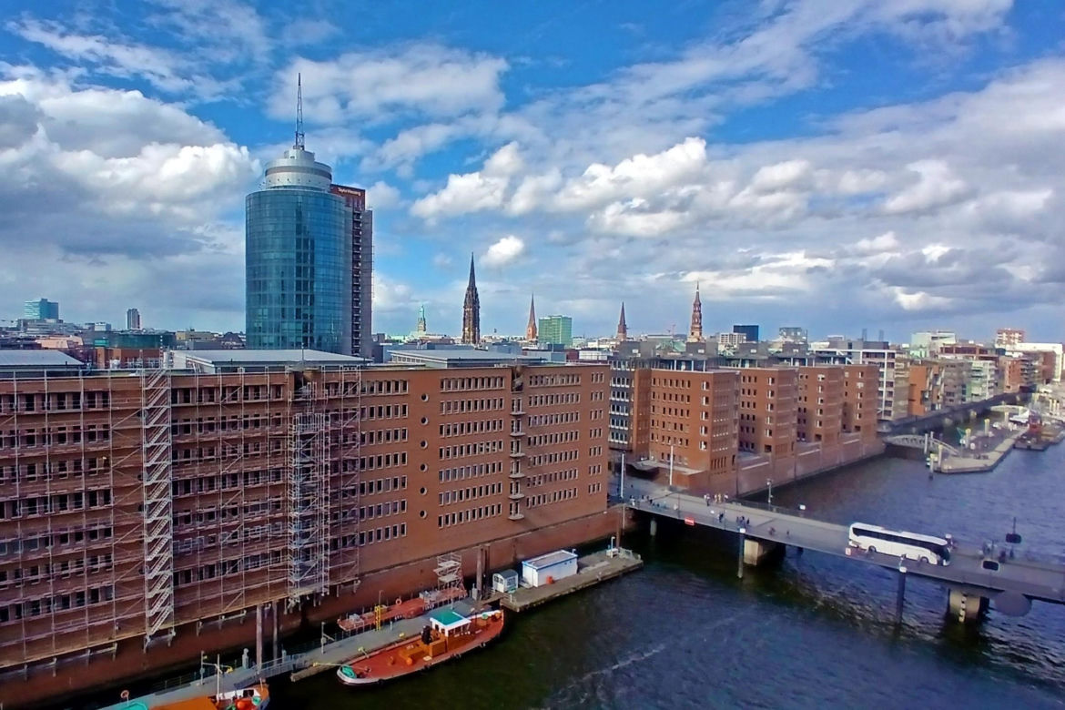 HafenCity i Speicherstadt w Hamburgu