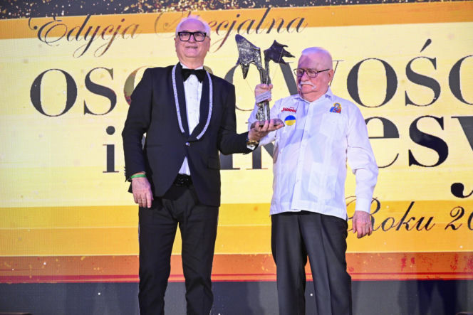 Wałęsa, Doda i Najman z żoną na gali "Osobowości i Sukcesy"