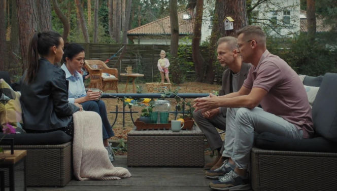 M jak miłość odc. 1911. Magda (Anna Mucha), Kinga (Katarzyna Cichopek), Piotrek (Marcin Mroczek), Andrzej Budzyński (Krystian Wieczorek)