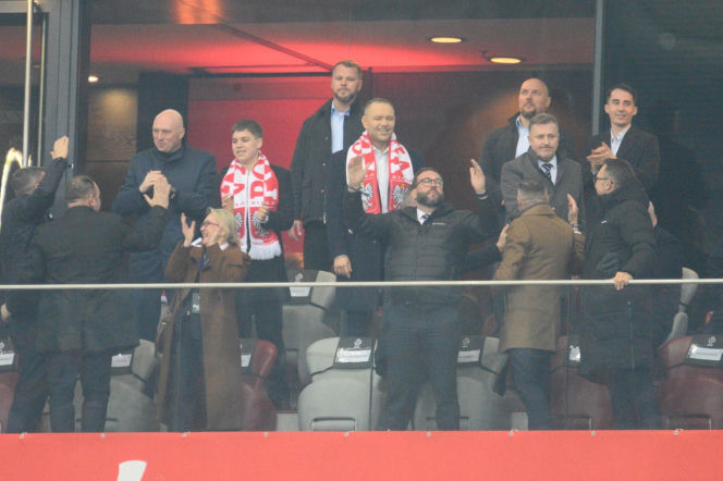 Karol Nawrocki i Przemysław Czarnek na mecze Polska - Albania