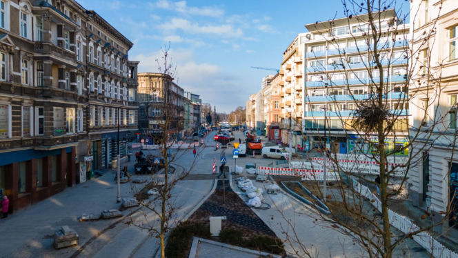 Przebudowa alei Wojska Polskiego w Szczecinie - styczeń 2023