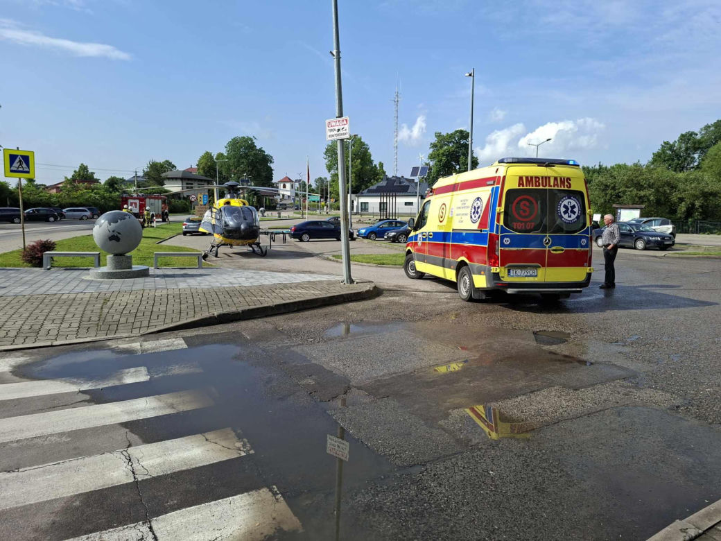 Wypadek nastolatka na hulajnodze w Mircu