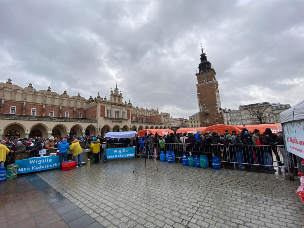 Wigilia dla bezdomnych i potrzebujących w Krakowie