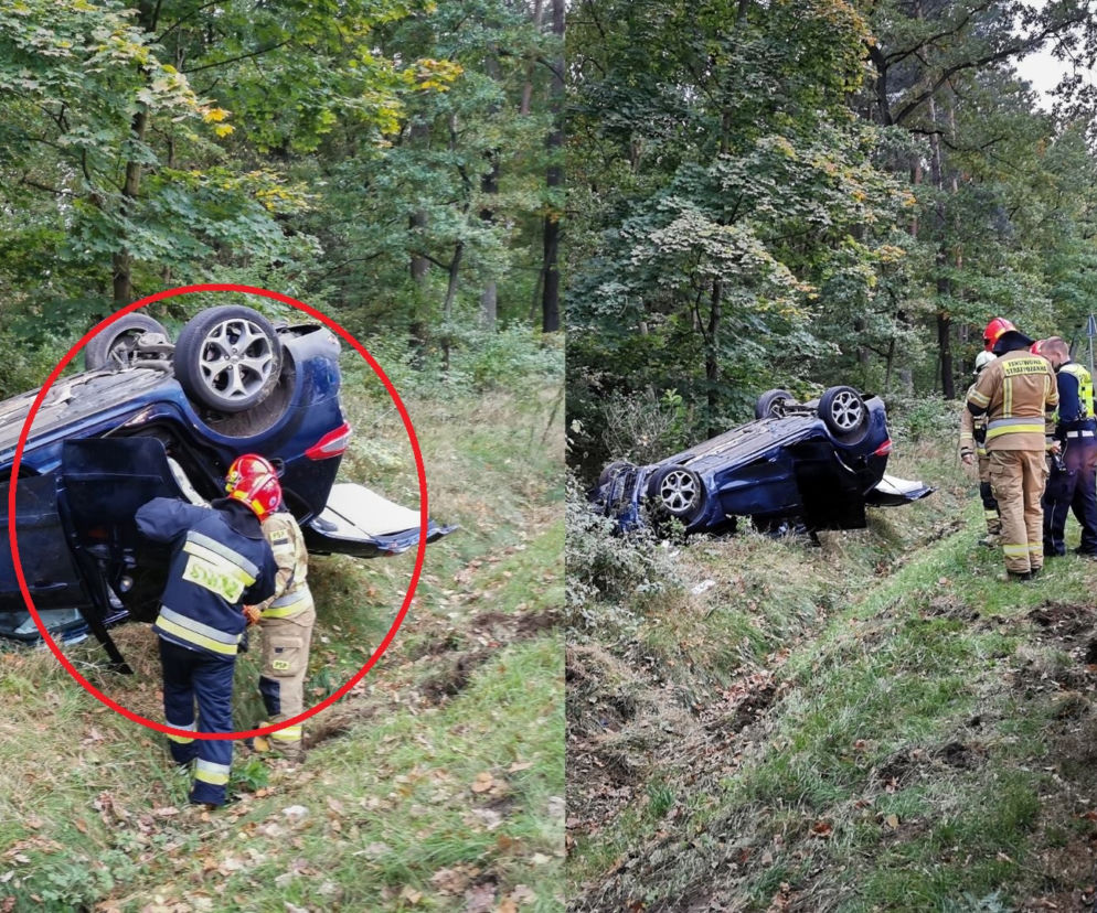 Kędzierzyn-Koźle: Groza na Brzechwy! Tylko zahaczyła lusterkiem, on dachował z dziećmi, ona uciekła [ZDJĘCIA]