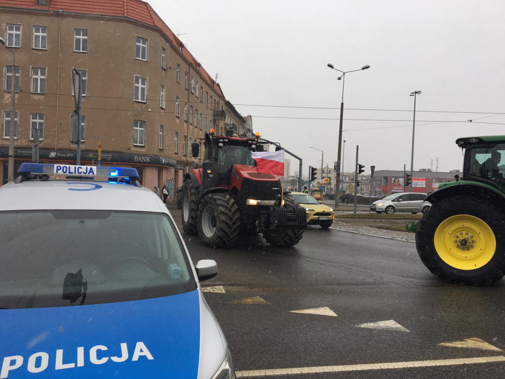 Protest rolników w Grudziądzu