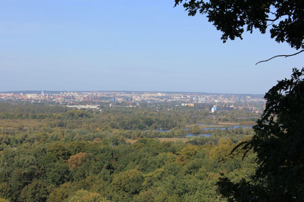 Szczecin - widok ze Wzgórz Bukowych (Park Leśny Zdroje)