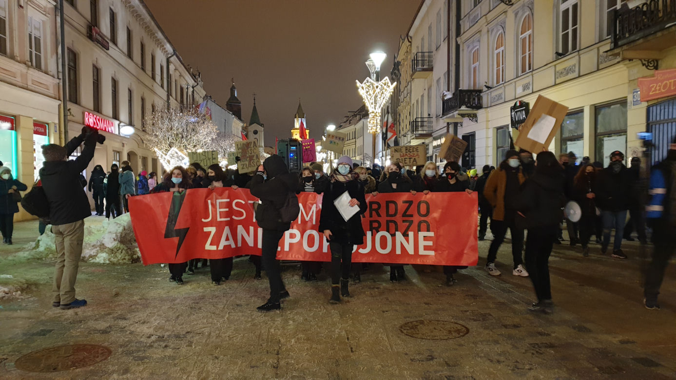 Kolejny protest w Lublinie po publikacji wyroku Trybunału Konstytucyjnego