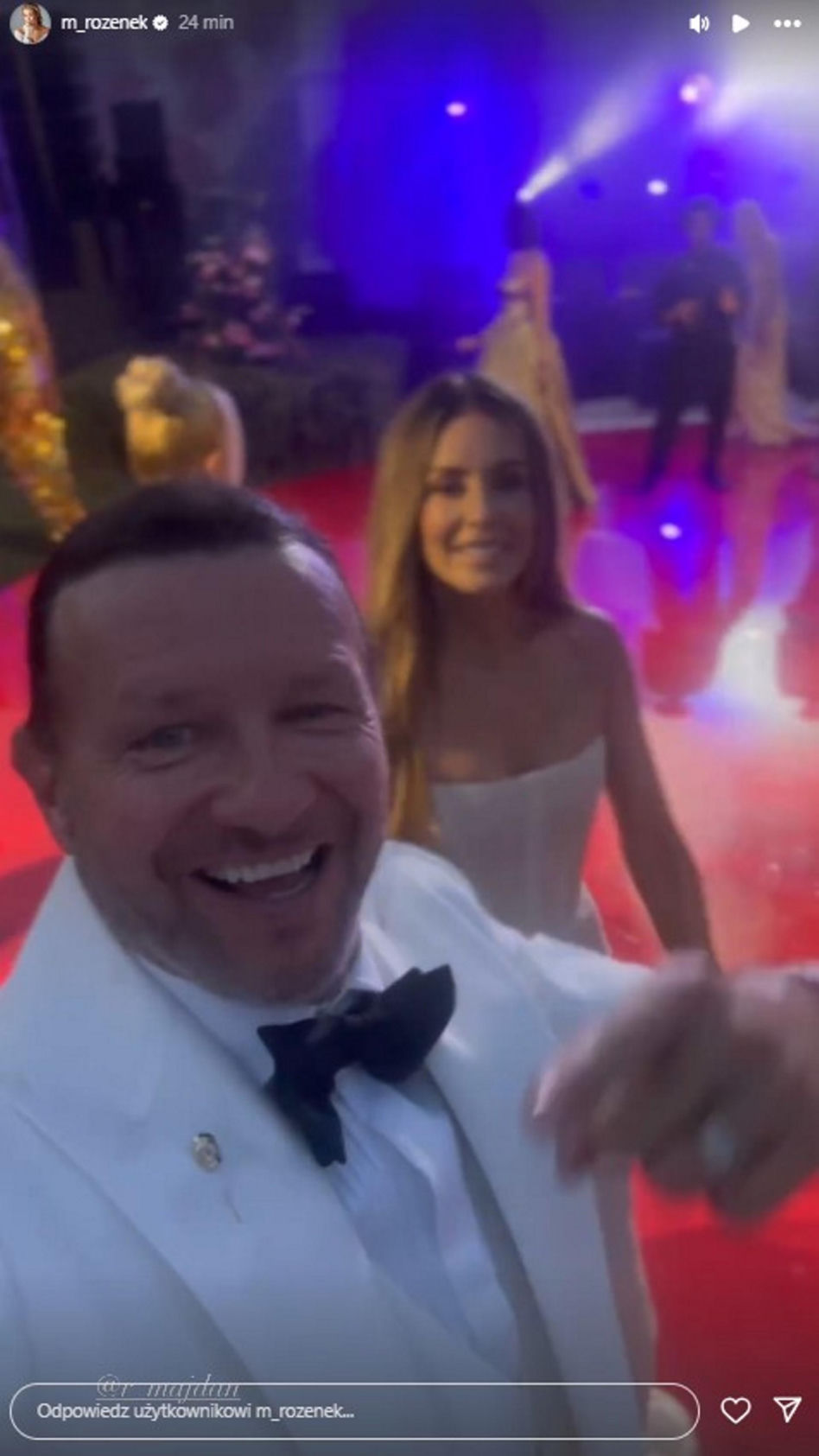 Obłęd w drugi dzień urodzin polskiego miliardera! Woźniak-Starak szaleje w złocie, a Rozenek cała na biało 