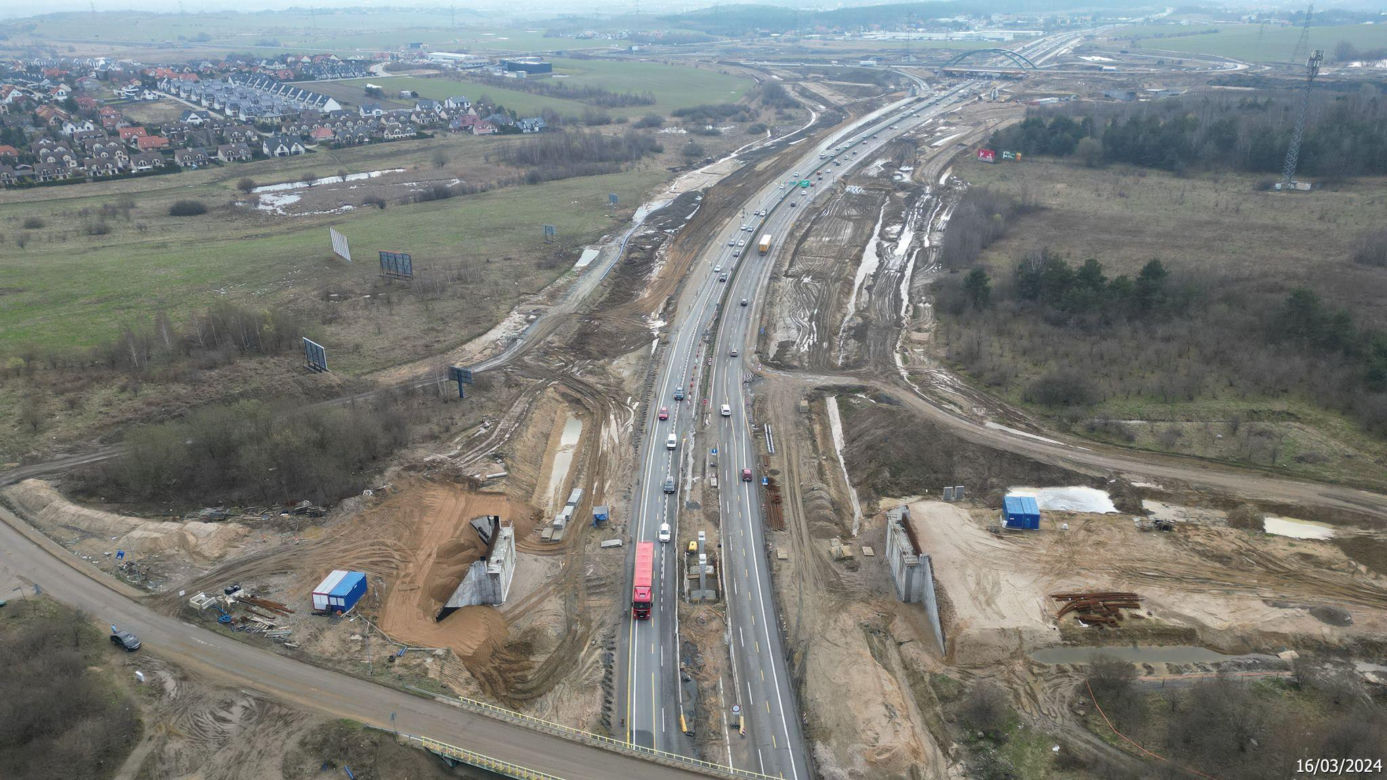 Budowa obwodnicy Metropolii Trójmiejskiej - zdjęcia marzec 2024