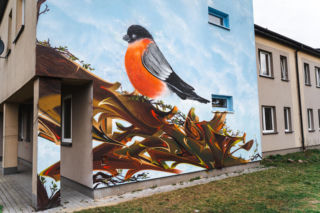 Przy ul. Mieszka I w Siedlcach można podziwiać całą galerię murali i graffiti