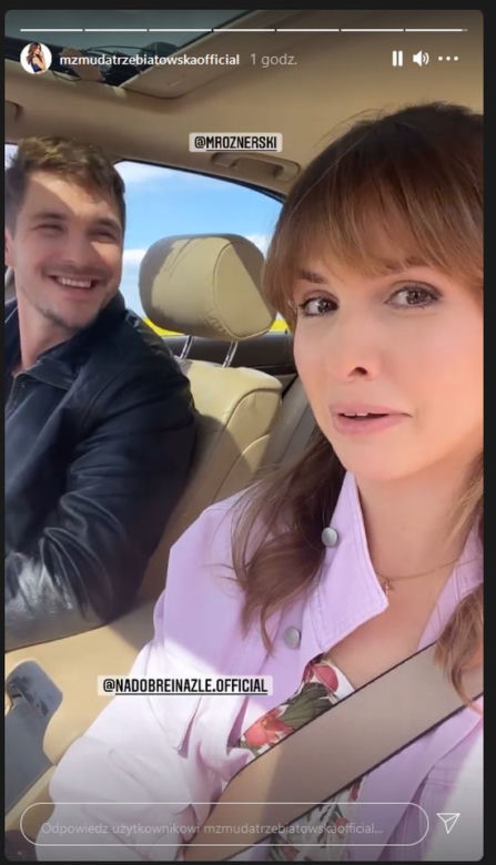 Na dobre i na złe po wakacjach 2021. Piotr Korban (Mikołaj Roznerski), Hania Sikorka (Marta Żmuda Trzebiatowska)