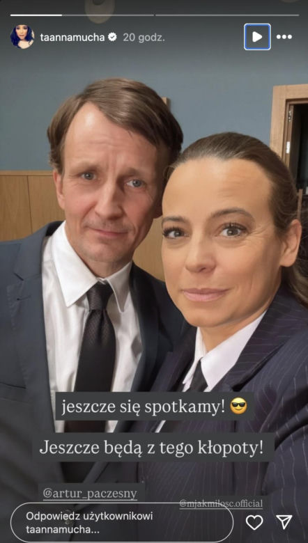 M jak miłość nowy sezon po wakacjach. Magda (Anna Mucha), Święcicki (Artur Paczesny)