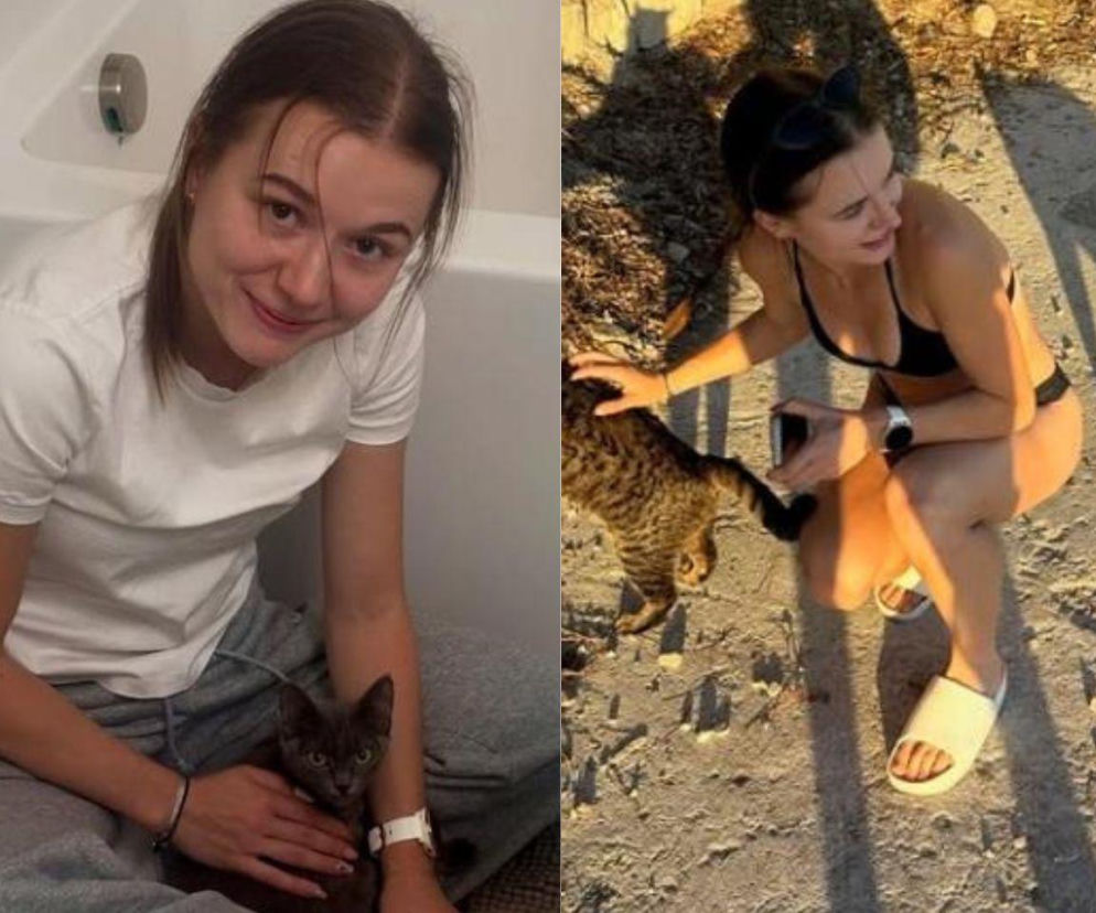 Klaudia Kazimierska głaszcze kota na dwóch prywatnych zdjęciach. O sukcesach Polki przeczytasz na SE.