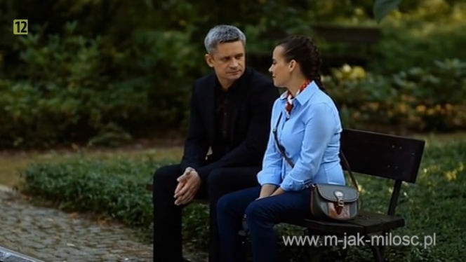 M jak miłość. Magda (Anna Mucha), Wiktor (Piotr Grabowski)