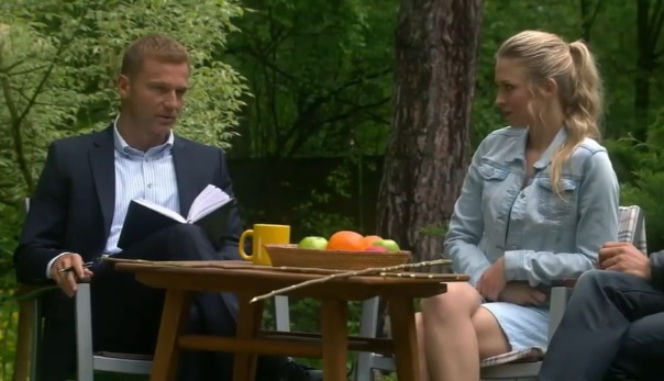 M jak miłość odc. 1080. Andrzej (Krystian Wieczorek), Joanna (Barbara Kurdej-Szatan)