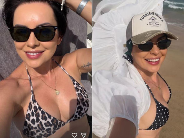 Dominika Gardias odsłoniła wiele w panterkowym bikini! 45 lat i ciało bogini!