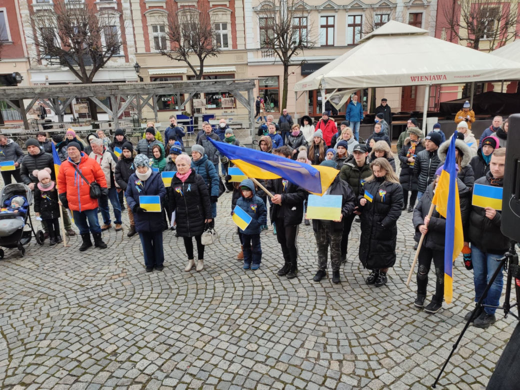 Manifestacja na leszczyńskim rynku