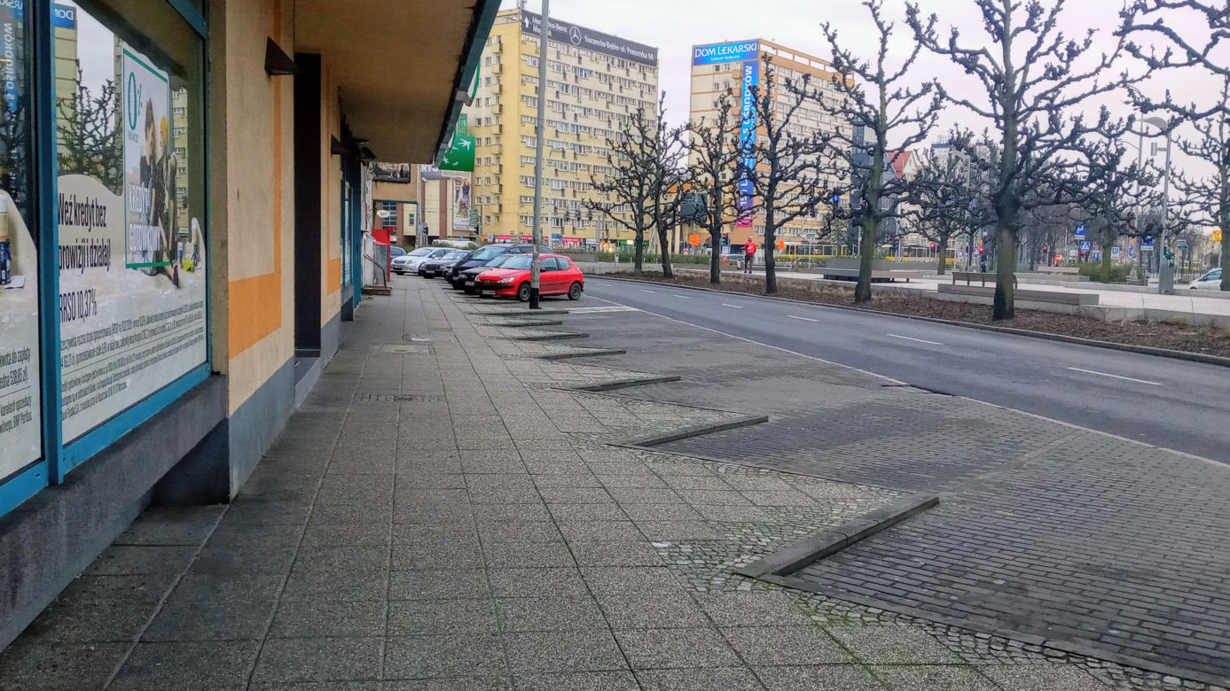 Puste ulice w Szczecinie
