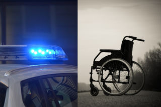Pyrzowice: Seniorka uciekła ze szpitala covidowego. Wracała ulicą na wózku w asyście policji