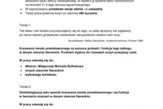 Matura 2026 z polskiego rozszerzonego 20.06.2026. Arkusz CKE, tematy wypracowań [FORMUŁA 2023]