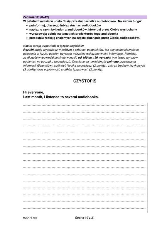 Matura próbna 2025: angielski. Arkusze CKE i odpowiedzi matury próbnej 2025 z angielskiego [5.12.2024]