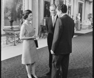 Królowa Elżbieta i książe Filip oraz Richard Nixon 