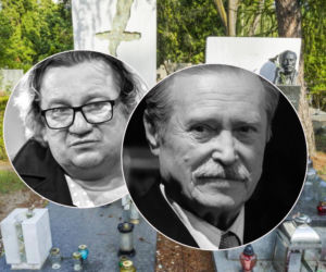 Emil Karewicz zmarł miesiąc po Pawle Królikowskim, spoczął tuż obok młodszego kolegi. Ich nagrobki są wyjątkowe!