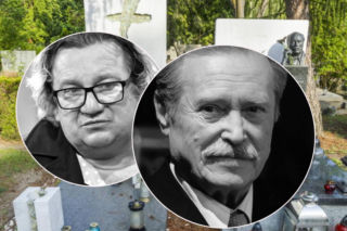 Emil Karewicz zmarł miesiąc po Pawle Królikowskim, spoczął tuż obok młodszego kolegi. Ich nagrobki są wyjątkowe!