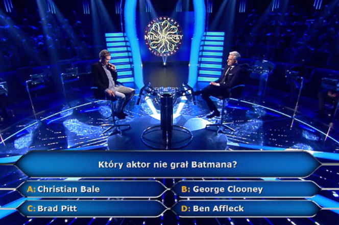Który aktor nie grał Batmana? Pytanie w Milionerach
