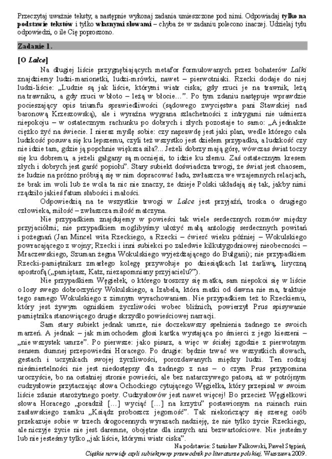 Arkusze z języka polskiego 2016