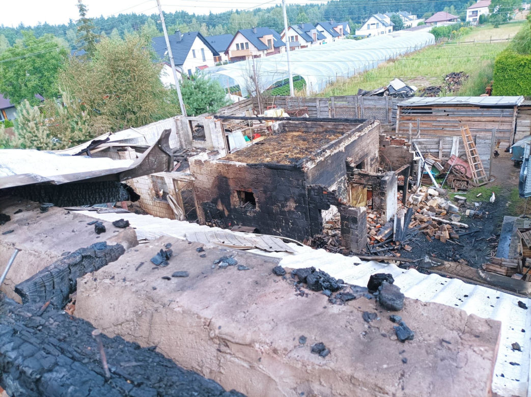  Pożar w Tajęcinie [GALERIA]