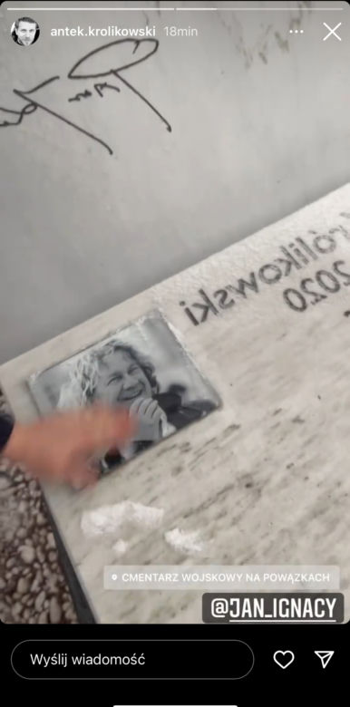 Królikowski odwiedził grób ojca 